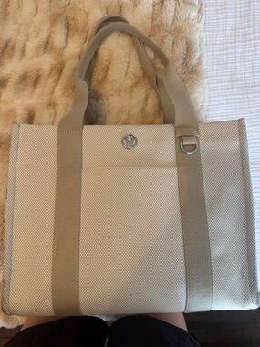 Lululemon Beige Canvas Tote with D-Ring